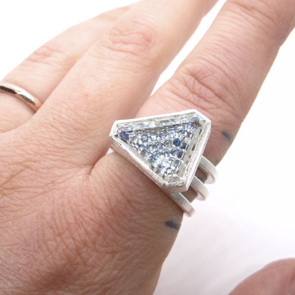 Sapphire Looking Glass Ring