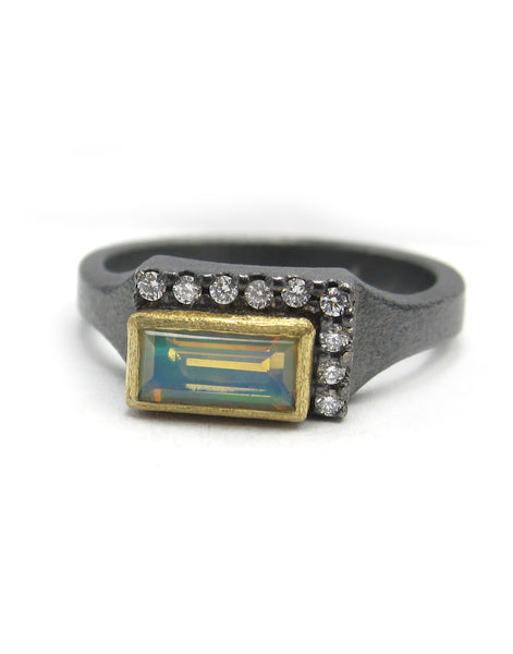 Modern Opal Signet Ring