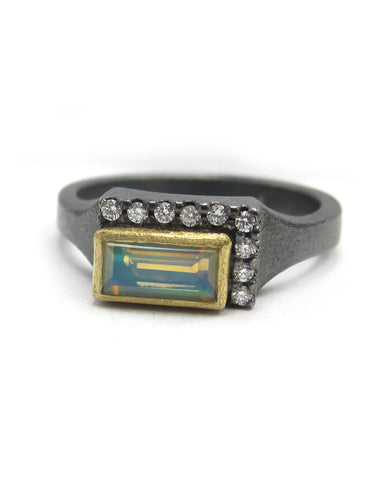 Modern Opal Signet Ring