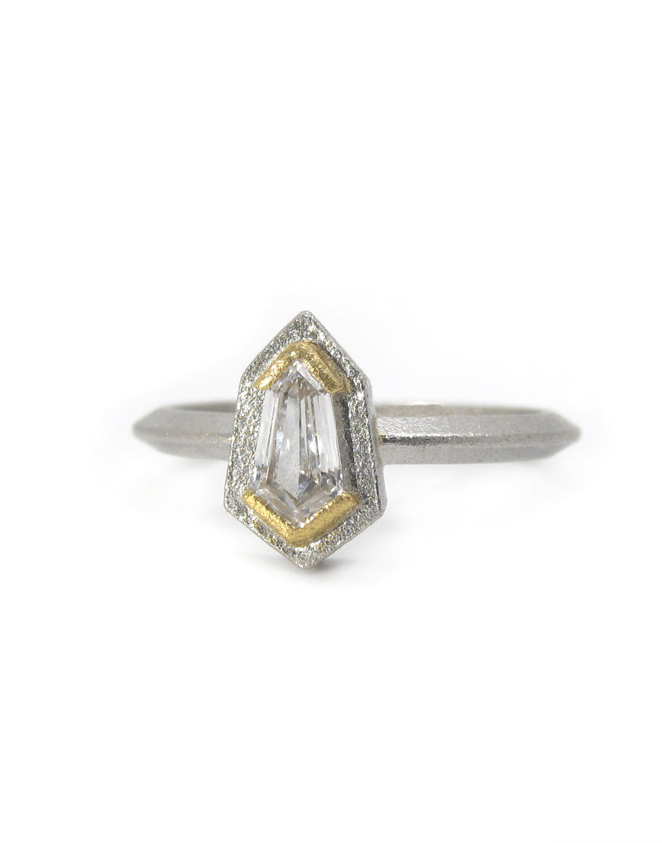 Platinum Shield Ring – AJ Studio