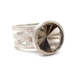 Mirrored Quartz Cocktail Ring